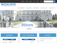 Tablet Screenshot of cityofwickliffe.com